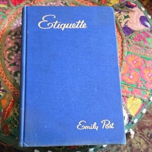 Blue Etiquette Book by Emily Post, Pub. 1942